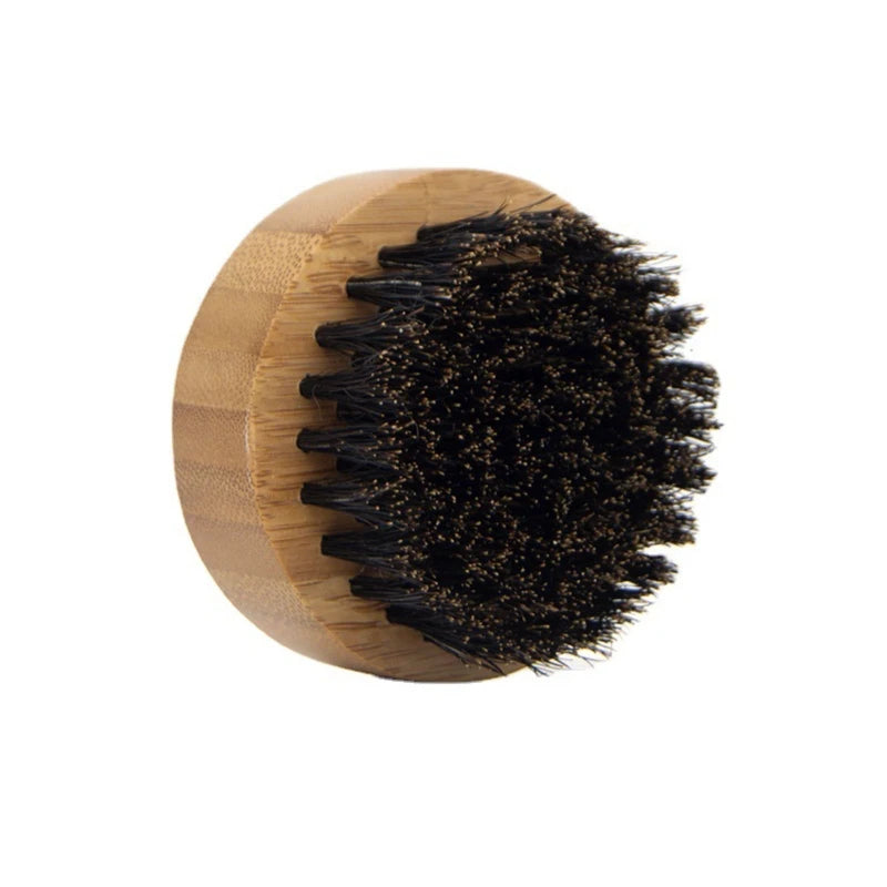 " new " Barber : brosse à barbe ou moustache à manche rond en bois
