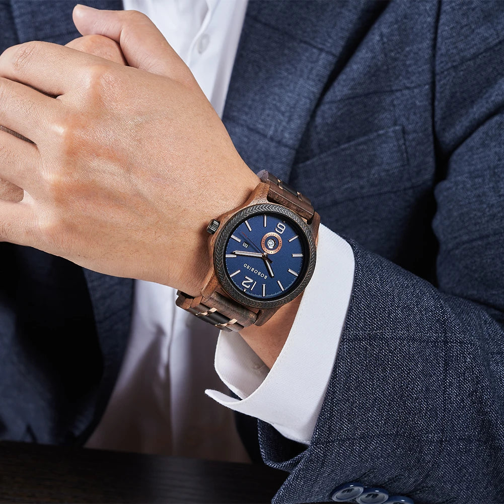 T135 Montre bois chronographe