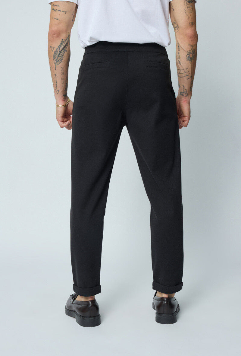 Pantalon noir 2 boutons
