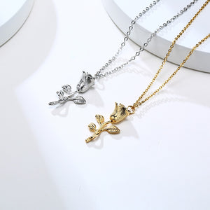 Collier pendentif fleur de Rose