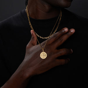 Collier pendentif boussole