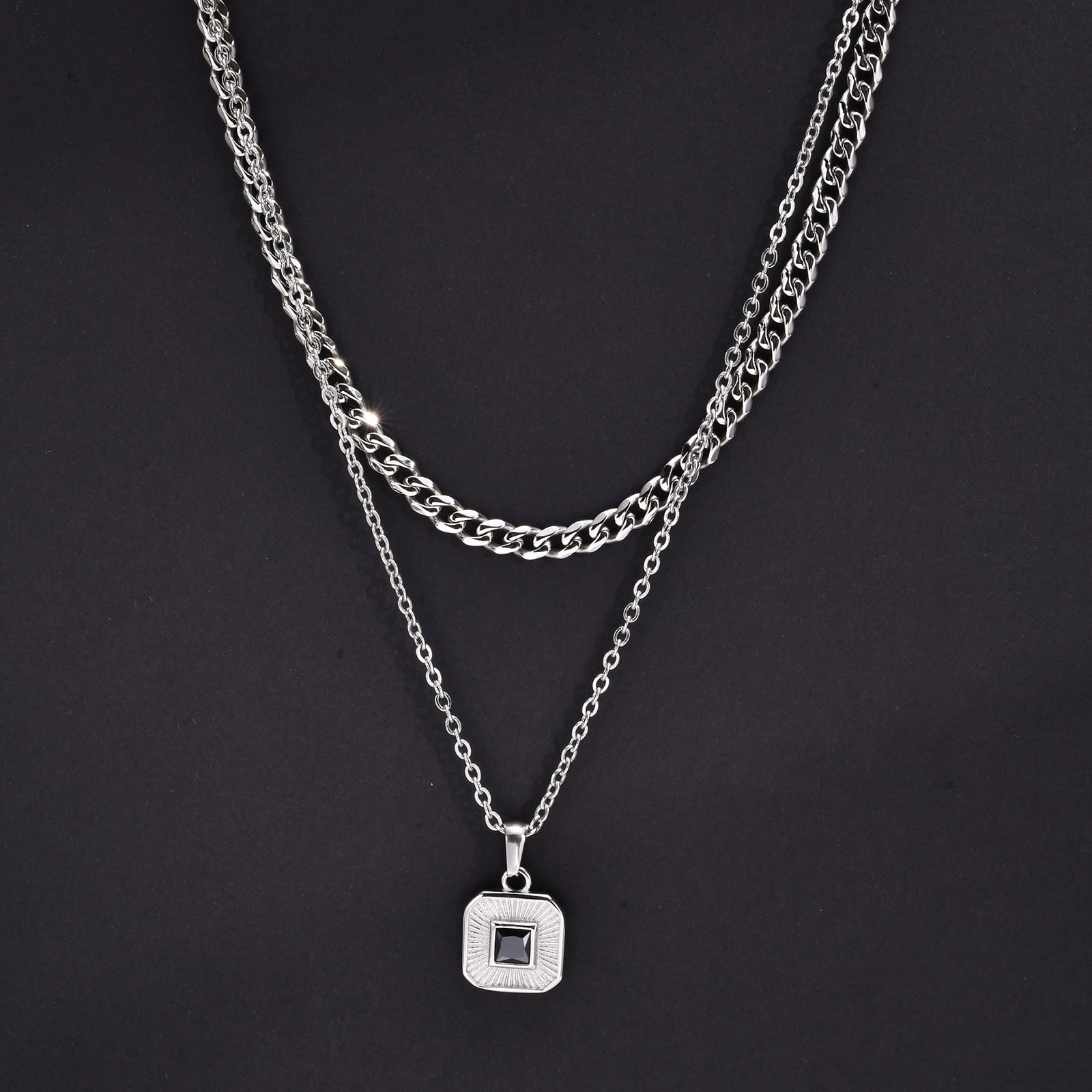 Collier Steel Cuban Figaro