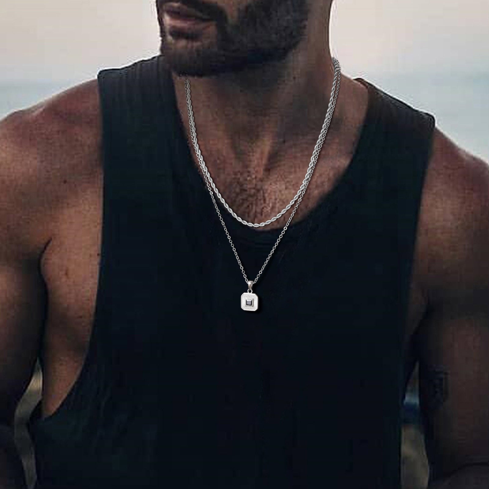 Collier Steel Cuban Figaro