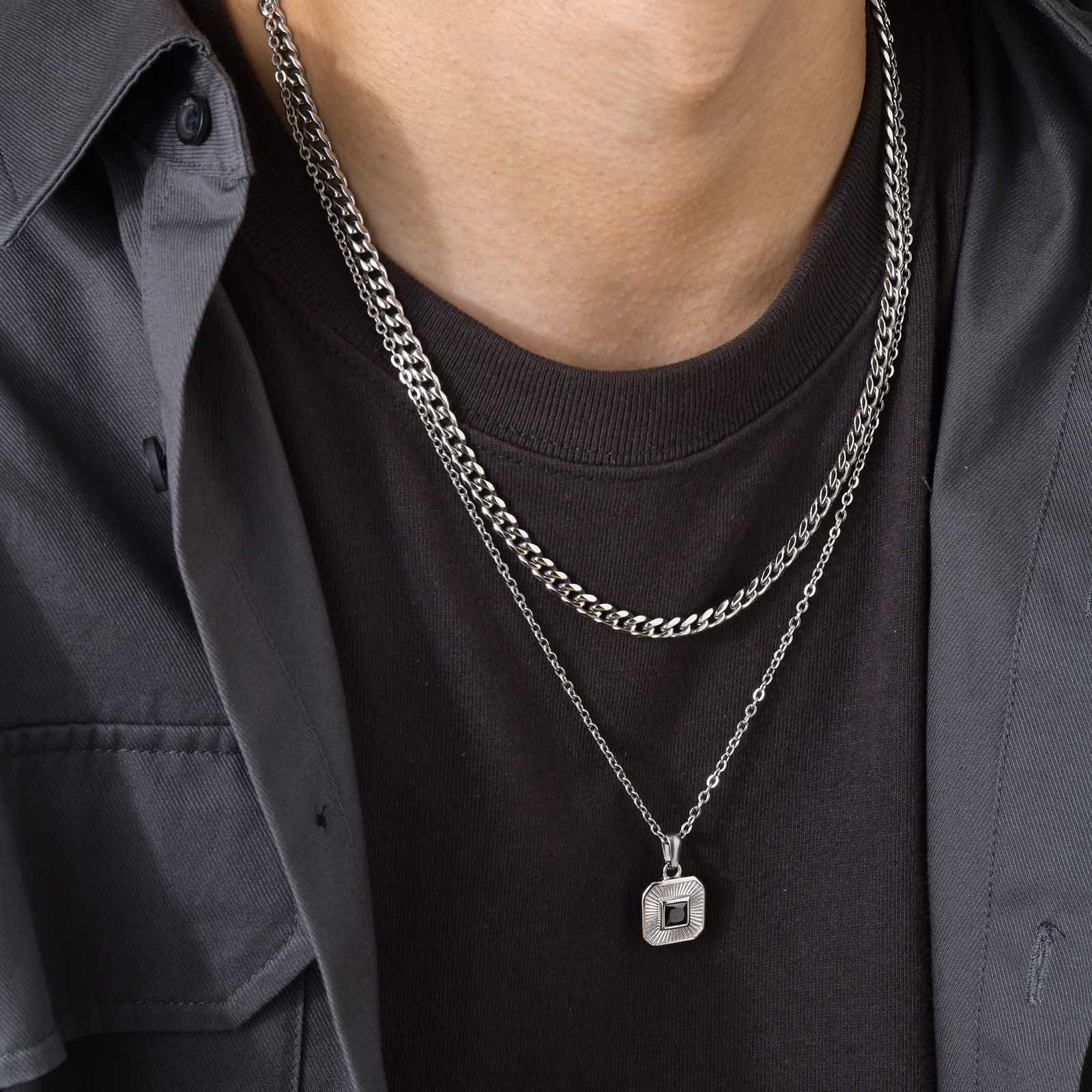 Collier Steel Cuban Figaro