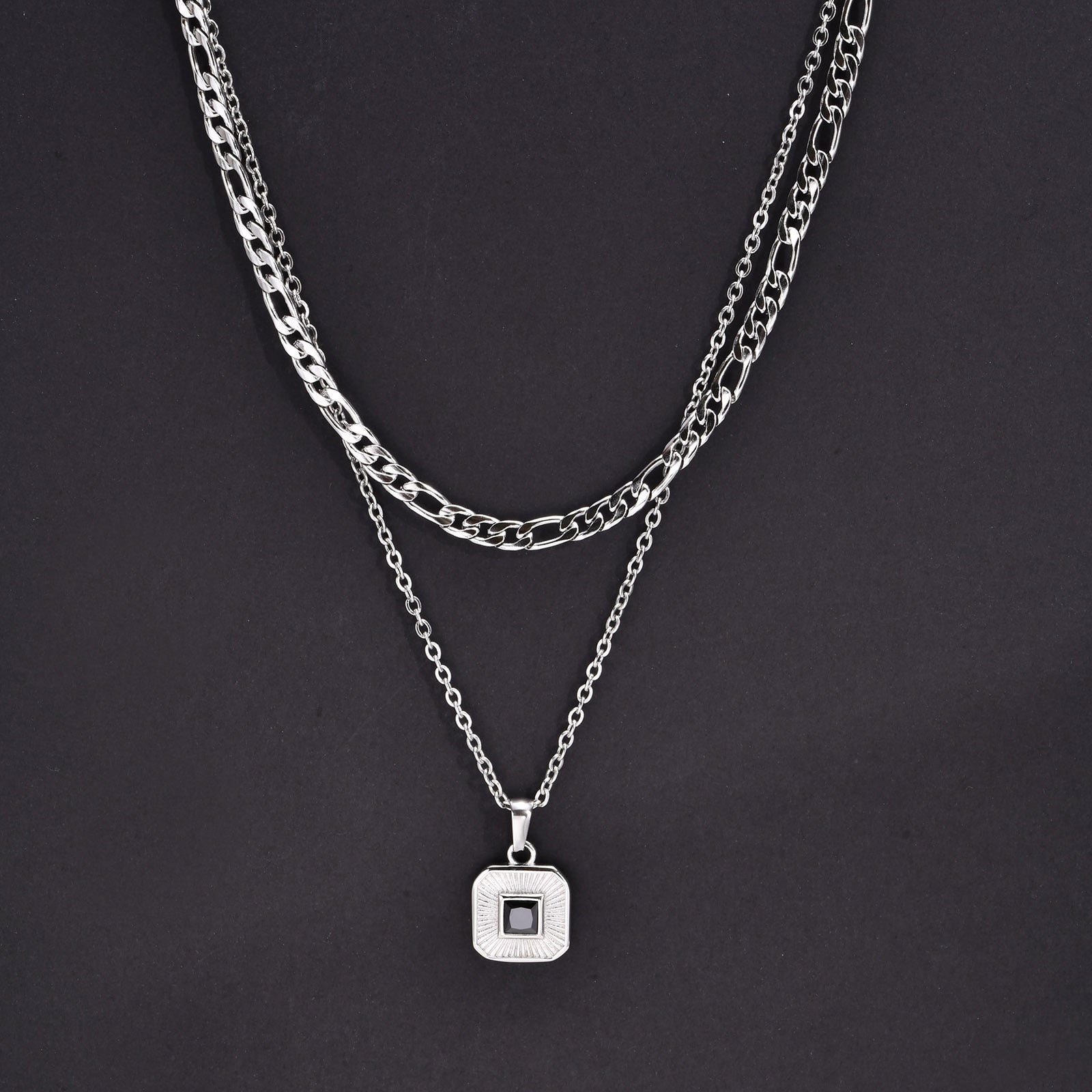 Collier Steel Cuban Figaro