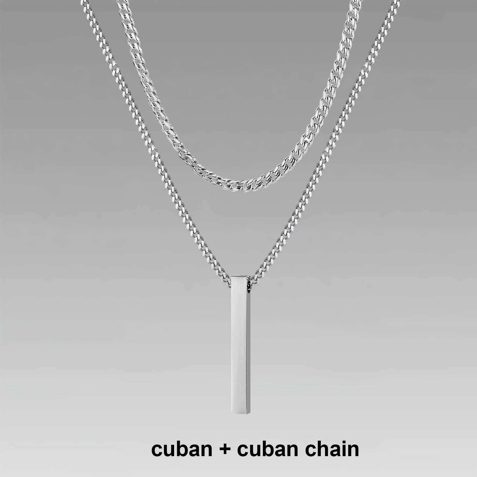 Collier 3D Vertical Bar
