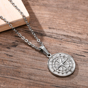Collier pendentif boussole