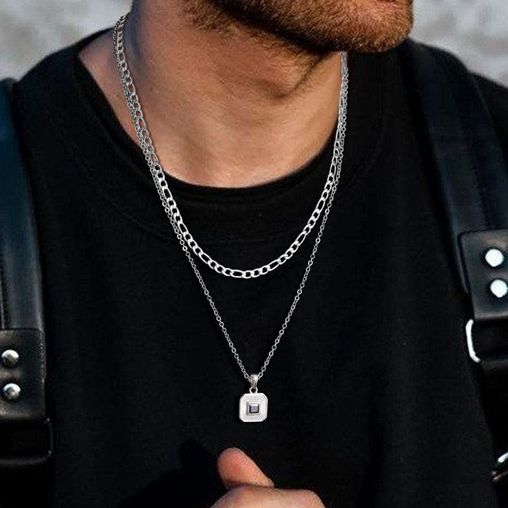 Collier Steel Cuban Figaro