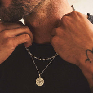Collier pendentif boussole