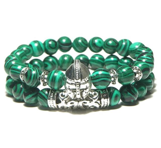 Bracelet perle Spartacus double