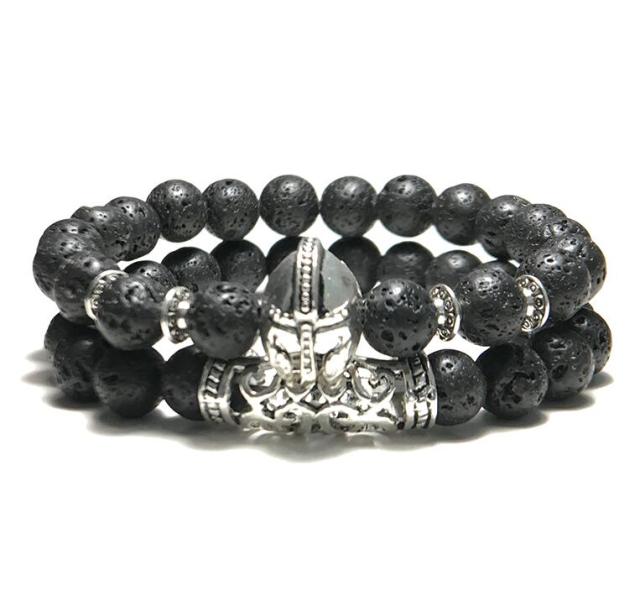 Bracelet perle Spartacus double