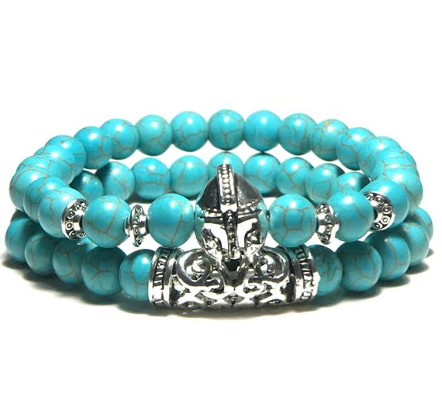 Bracelet perle Spartacus double