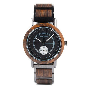 BOBO oiseau en bois hommes montres chronographe haut de gamme de luxe élégant