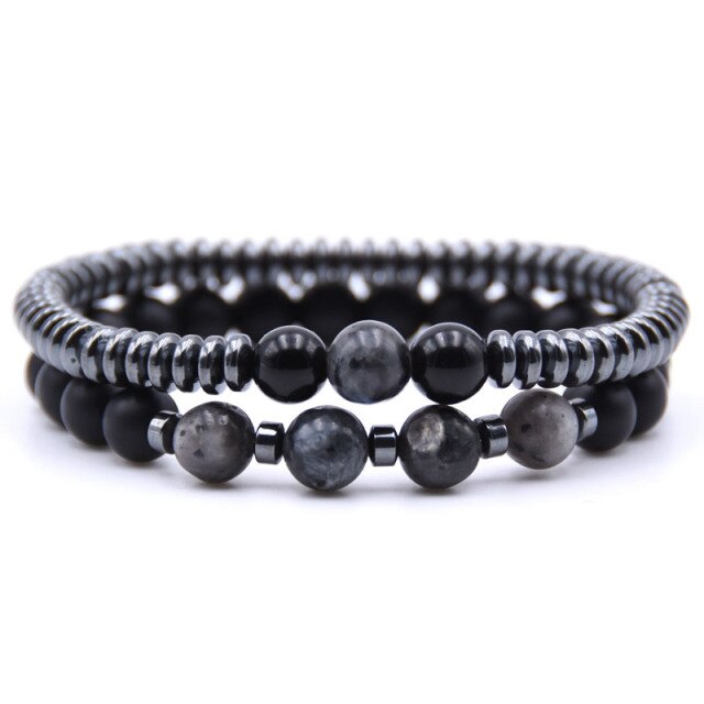 Bracelet perle: double hématite & co