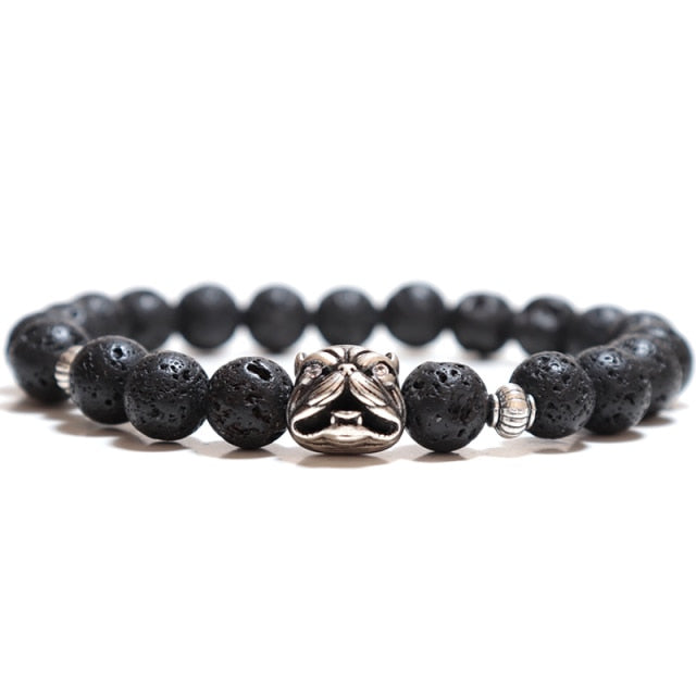 Bracelet pierre Bouledogue double