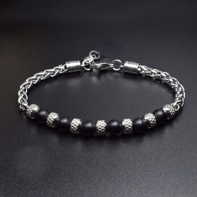 Bracelet perle & acier