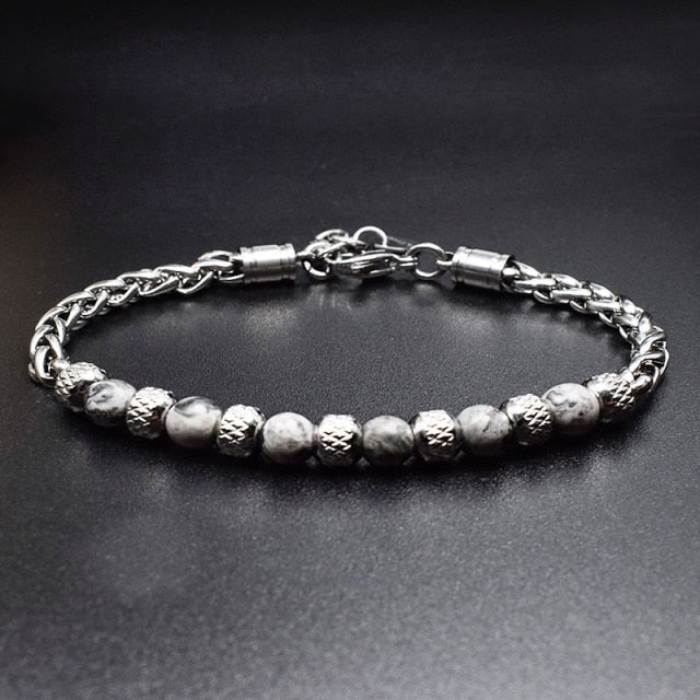 Bracelet perle & acier