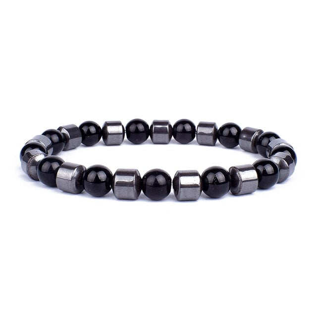 Bracelet perle tigre & hématite s'emmêle
