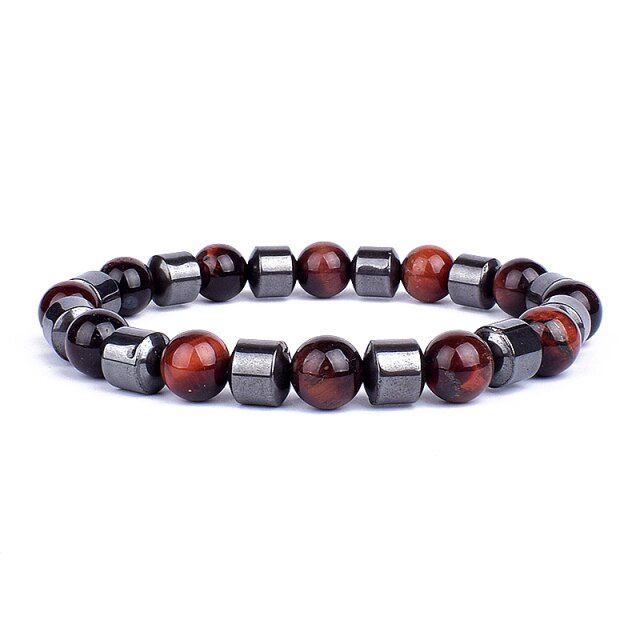 Bracelet perle tigre & hématite s'emmêle