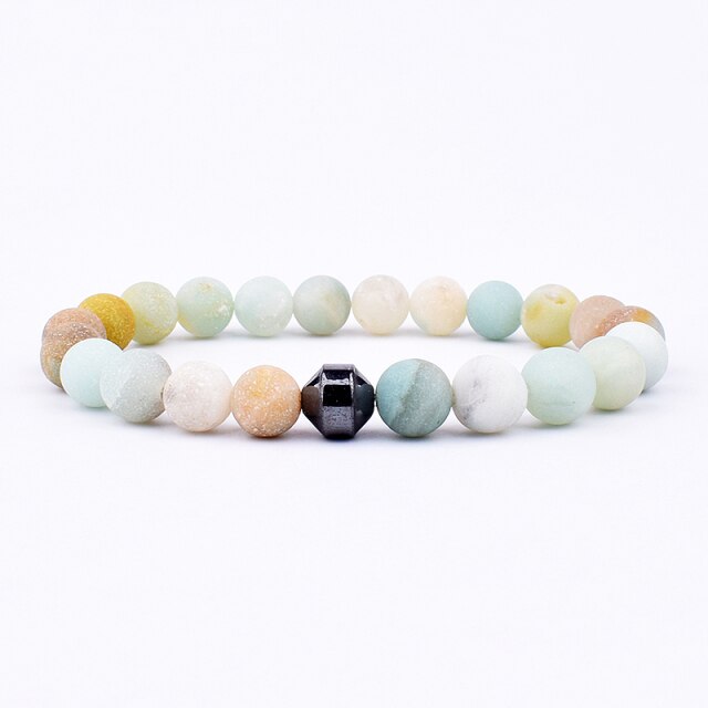 Bracelet perle et hématite solitaire