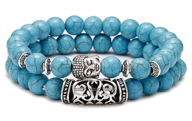 Bracelet perle bouda double